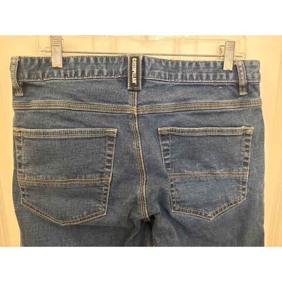 Caterpillar Men Jeans 32x32 Blue Denim Straight Workwear Pockets Mid Rise Cotton - Picture 4 of 5